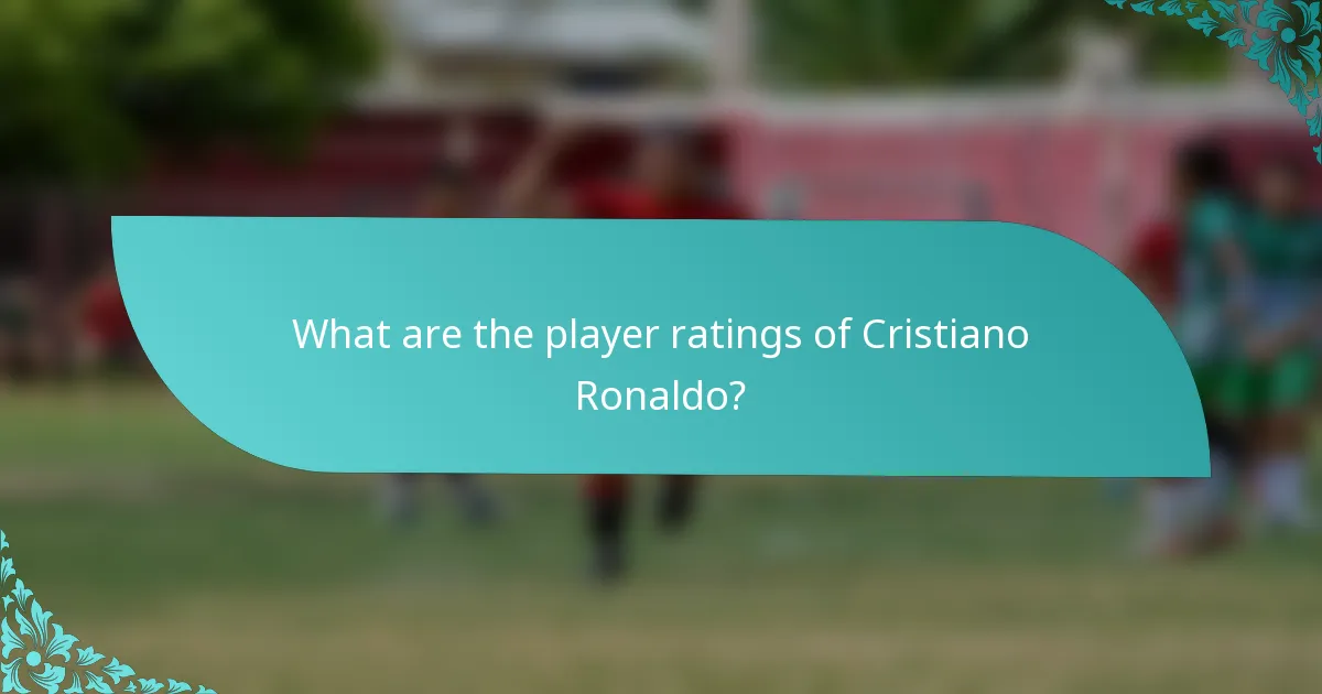 What are the player ratings of Cristiano Ronaldo?