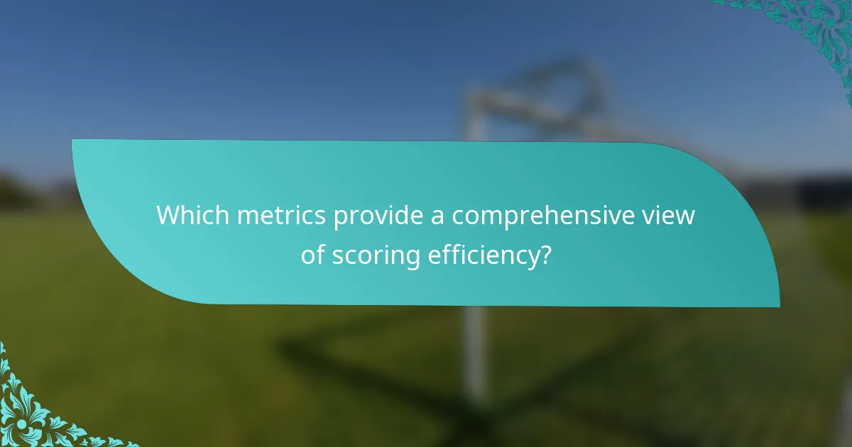 Which metrics provide a comprehensive view of scoring efficiency?